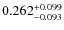 $0.262^{\rm +0.099}_{-0.093}$