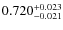 $0.720^{\rm +0.023}_{-0.021}$