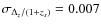 $\sigma_{\Delta_z/(1+z_s)}=0.007$