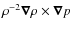 $\rho^{-2}\vec{\nabla}{\rho}\times\vec{\nabla}{p}$