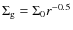 $\Sigma_{\rm g}=\Sigma_0 r^{-0.5}$