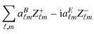 $\displaystyle \sum_{\ell, m} a_{\ell m} ^B Z_{\ell m}^+ - {\rm i} a_{\ell m} ^E Z_{\ell m}^-$