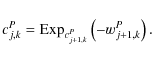 \begin{displaymath}c_{j,k}^P = {\rm Exp}_{c_{j+1,k}^P } \left(- w_{j+1,k}^P\right).
\end{displaymath}