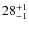 $28^{\rm +1}_{-1}$