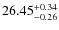 $26.45^{\rm + 0.34}_{- 0.26}$