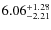 $ 6.06^{\rm + 1.28}_{- 2.21}$