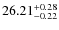 $26.21^{\rm + 0.28}_{- 0.22}$