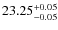 $23.25^{\rm + 0.05}_{- 0.05}$