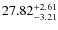$ 27.82^{\rm + 2.61}_{- 3.21}$