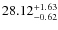 $28.12^{\rm + 1.63}_{- 0.62}$