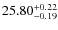$25.80^{\rm + 0.22}_{- 0.19}$