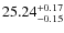 $25.24^{\rm + 0.17}_{- 0.15}$