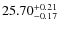 $25.70^{\rm + 0.21}_{- 0.17}$