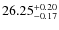 $26.25^{\rm + 0.20}_{- 0.17}$