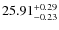 $25.91^{\rm + 0.29}_{- 0.23}$