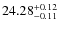 $24.28^{\rm + 0.12}_{- 0.11}$