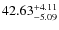 $ 42.63^{\rm + 4.11}_{- 5.09}$