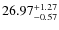 $26.97^{\rm + 1.27}_{- 0.57}$
