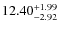 $ 12.40^{\rm + 1.99}_{- 2.92}$