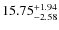 $ 15.75^{\rm + 1.94}_{- 2.58}$