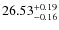 $26.53^{\rm + 0.19}_{- 0.16}$