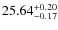$25.64^{\rm + 0.20}_{- 0.17}$