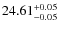 $24.61^{\rm + 0.05}_{- 0.05}$