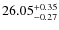 $26.05^{\rm + 0.35}_{- 0.27}$
