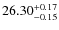 $26.30^{\rm + 0.17}_{- 0.15}$