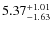 $ 5.37^{\rm + 1.01}_{- 1.63}$