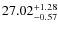 $27.02^{\rm + 1.28}_{- 0.57}$