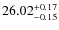 $26.02^{\rm + 0.17}_{- 0.15}$