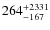 $264^{\rm +2331}_{-167}$