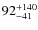 $92^{\rm +140}_{-41}$
