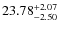 $ 23.78^{\rm + 2.07}_{- 2.50}$