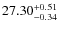$27.30^{\rm + 0.51}_{- 0.34}$