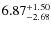 $6.87^{\rm + 1.50}_{- 2.68}$