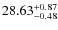$28.63^{\rm + 0.87}_{- 0.48}$