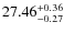 $27.46^{\rm + 0.36}_{- 0.27}$