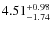 $ 4.51^{\rm + 0.98}_{- 1.74}$
