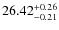 $26.42^{\rm + 0.26}_{- 0.21}$