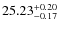 $25.23^{\rm + 0.20}_{- 0.17}$