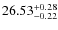 $26.53^{\rm + 0.28}_{- 0.22}$