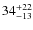 $34^{\rm +22}_{-13}$