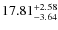 $ 17.81^{\rm + 2.58}_{- 3.64}$