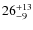 $26^{\rm +13}_{-9}$