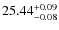 $25.44^{\rm + 0.09}_{- 0.08}$