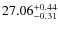 $27.06^{\rm + 0.44}_{- 0.31}$