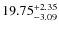 $ 19.75^{\rm + 2.35}_{- 3.09}$
