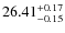$26.41^{\rm + 0.17}_{- 0.15}$